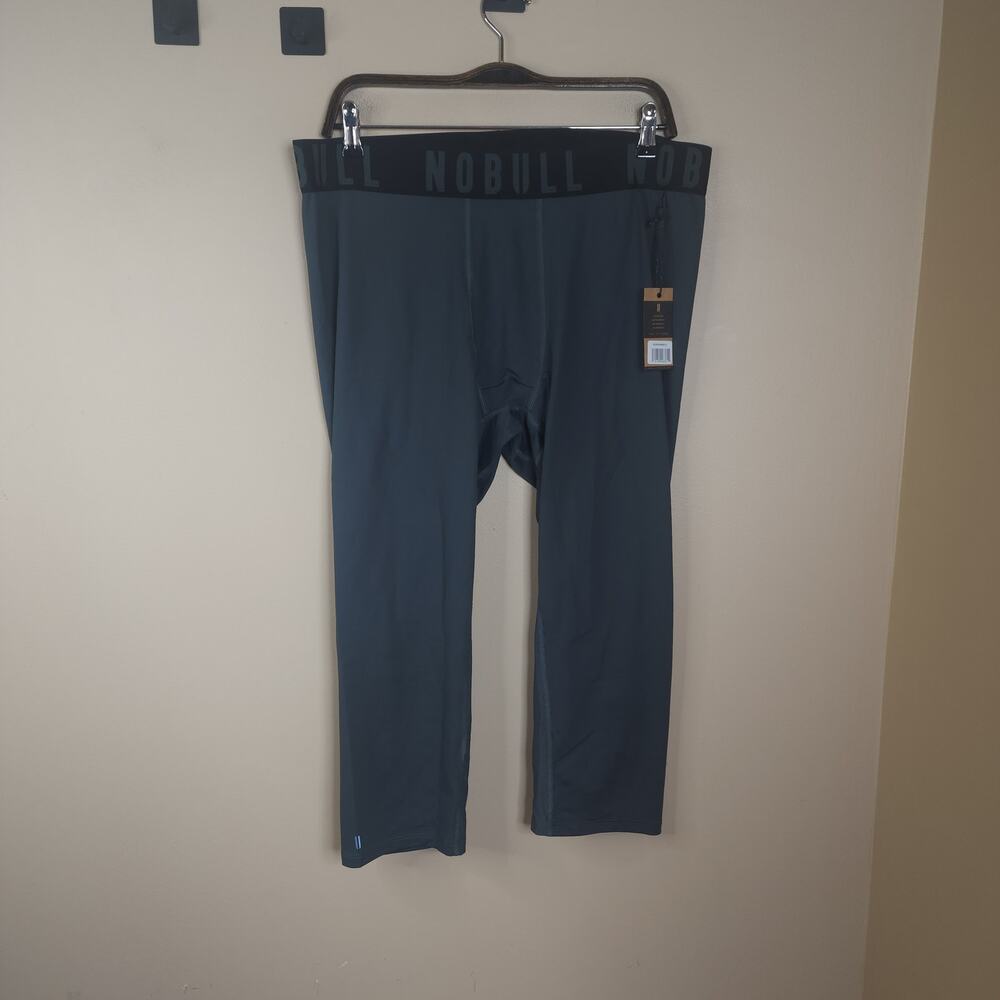 NoBull Pants Mens Compression 3/4 Tight Workout Cross Fit in Gray Size XXXL